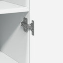 reol 30x42,5x185 cm konstrueret træ hvid
