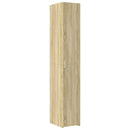 reol 30x42,5x185 cm konstrueret træ sonoma-eg