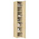 reol 30x42,5x185 cm konstrueret træ sonoma-eg