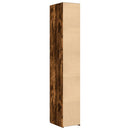 reol 30x42,5x185 cm konstrueret træ røget egetræsfarve
