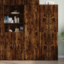 højskab 40x42,5x185 cm konstrueret træ røget egetræsfarve