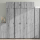 skab 70x42,5x185 cm konstrueret træ grå sonoma-eg