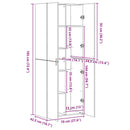 skab 70x42,5x185 cm konstrueret træ sonoma-eg