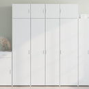 skab 80x42,5x185 cm konstrueret træ hvid