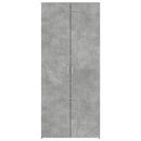 skab 80x42,5x185 cm konstrueret træ betongrå