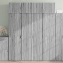 skab 80x42,5x185 cm konstrueret træ grå sonoma-eg