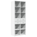 skab 70x42,5x185 cm konstrueret træ hvid