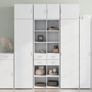 skab 70x42,5x185 cm konstrueret træ hvid