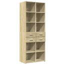 skab 70x42,5x185 cm konstrueret træ sonoma-eg