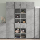 skab 70x42,5x185 cm konstrueret træ betongrå
