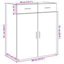 skænk 80x42,5x93 cm konstrueret træ sonoma-eg