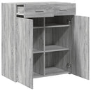 skænk 80x42,5x93 cm konstrueret træ grå sonoma-eg