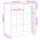 skænk 80x42,5x93 cm konstrueret træ sonoma-eg