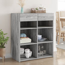 skænk 80x42,5x93 cm konstrueret træ grå sonoma-eg