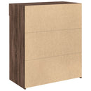 skænk 80x42,5x93 cm konstrueret træ brun egetræsfarve