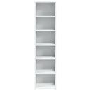 reol 45x41x185 cm konstrueret træ hvid