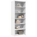 reol 70x41x185 cm konstrueret træ hvid