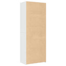 reol 70x41x185 cm konstrueret træ hvid
