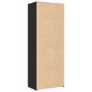 reol 70x41x185 cm konstrueret træ sort