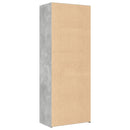 reol 70x41x185 cm konstrueret træ betongrå