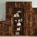 reol 70x41x185 cm konstrueret træ røget egetræsfarve