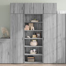 reol 70x41x185 cm konstrueret træ grå sonoma-eg