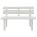 havebænk 110x52x71 cm polypropylen hvid
