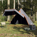 5-personers campingtelt vandtæt grå