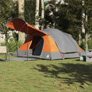8-personers campingtelt vandtæt grå og orange