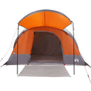 8-personers campingtelt vandtæt grå og orange