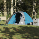 4-personers campingtelt vandtæt blå