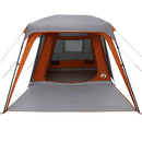 5-personers campingtelt med fortelt vandtæt kuppel grå&orange