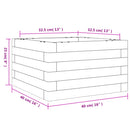 plantekasse 40x40x23 cm massivt fyrretræ