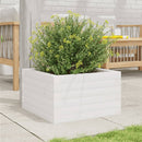 plantekasse 40x40x23 cm massivt fyrretræ hvid