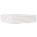 plantekasse 90x90x23 cm massivt fyrretræ hvid