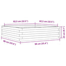plantekasse 90x90x23 cm massivt fyrretræ gyldenbrun