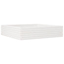 plantekasse 100x100x23 cm massivt fyrretræ hvid