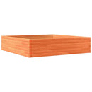 plantekasse 100x100x23 cm massivt fyrretræ gyldenbrun