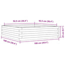 plantekasse 100x100x23 cm massivt fyrretræ gyldenbrun