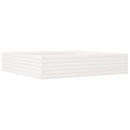 plantekasse 110x110x23 cm massivt fyrretræ hvid