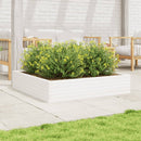 plantekasse 110x110x23 cm massivt fyrretræ hvid