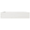 plantekasse 110x110x23 cm massivt fyrretræ hvid