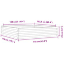 plantekasse 110x110x23 cm massivt douglasgran