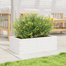 plantekasse 70x40x23 cm massivt fyrretræ hvid