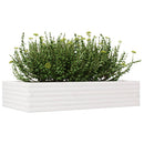 plantekasse 110x60x23 cm massivt fyrretræ hvid