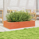 plantekasse 110x60x23 cm massivt fyrretræ gyldenbrun