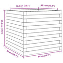 plantekasse 50x50x45,5 cm massivt fyrretræ gyldenbrun