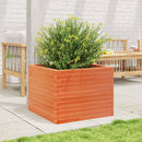 plantekasse 60x60x45,5 cm massivt fyrretræ gyldenbrun