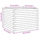 plantekasse 60x60x45,5 cm massivt fyrretræ gyldenbrun