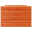 plantekasse 70x70x45,5 cm massivt fyrretræ gyldenbrun